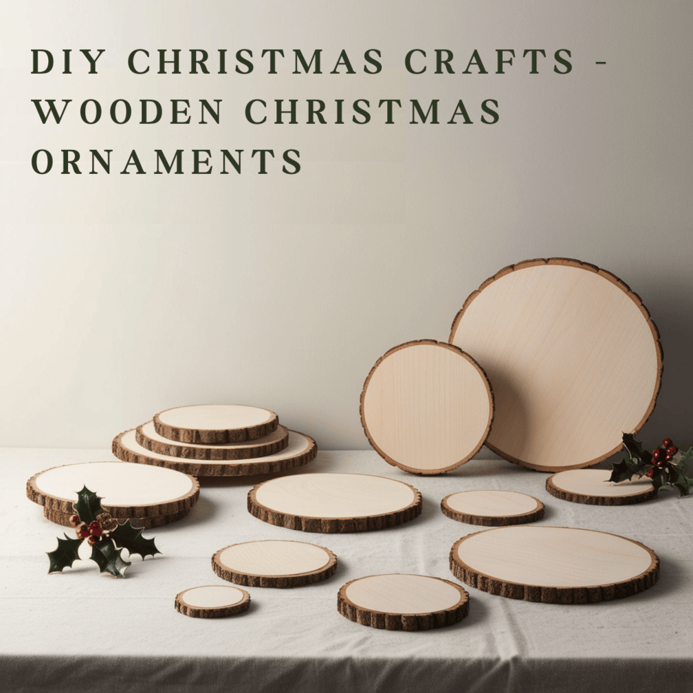 DIY Christmas Crafts – Wooden Christmas Ornaments for Crafts Centerpieces Holiday Hanging Decorations