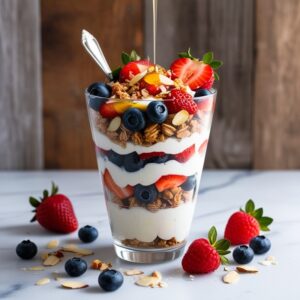 Greek Yogurt Parfait with Nuts and Berries – A Healthy and Protein-Packed Sehri Recipe for Ramadan